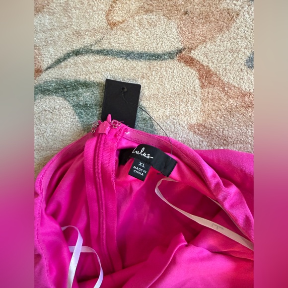 Lulus Total Treat Hot Pink Ruched Strapless Bodycon Mini Dress - Picture 5 of 5
